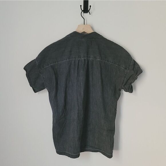 Madewell Denim Rolled-Sleeve Shirt in Lunar Wash Size XXS - Picture 7 of 8